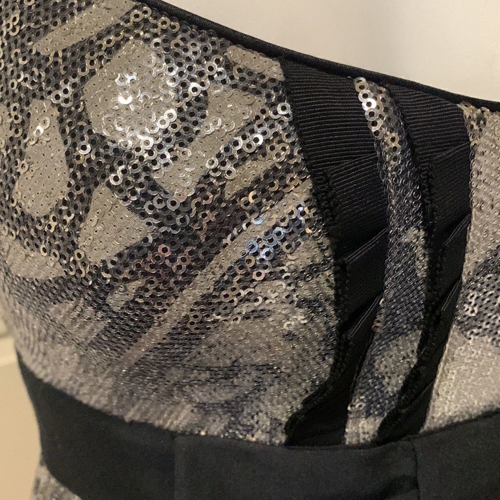 Diane Von Furstenberg sequin silk blend lined dress. 4 - Picture 5 of 16